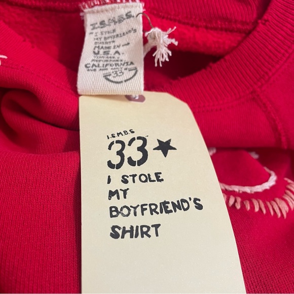 I Stole My Boyfriend's Shirt Women California Smiley Sweatshirt - Picture 6 of 10